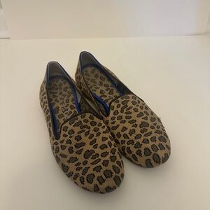 Rothy's Tan and Black Leopard / Cheetah Loafers